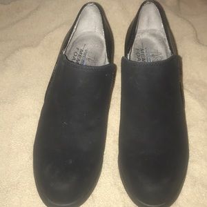 Back suede boots.   Never worn